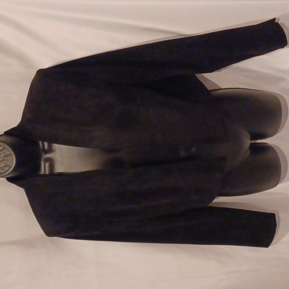 Calvin Klein Blazer, black, crop, lined, faux suede - Picture 1 of 6
